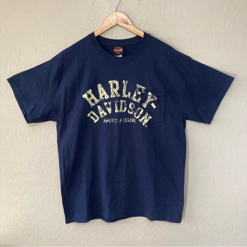 Men’s Harley-Davidson American Legend Navy Short Sleeve Pocket T-Shirt Size L